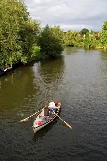 Frazier: People in a row boat on the River Avon at