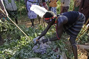 Ceremonies: Person during the Pokot Sapana Ceremony Kenya