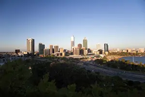 Queens: Perth, Australia. View of downtown Perth
