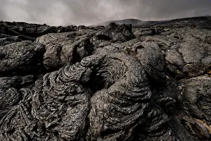 Flame: Petrified lava, volcanic rock in bizarre shapes