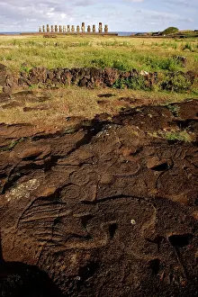 Representing: Petroglyph of Papa Tataku Poke, representing a