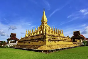 Vientiane: Pha That Luang gold Stupa, Vientiane, Laos Paul Brown