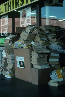 Stacked: Phone Books for Recycling