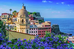Window: Picturesque town of Vernazza, in the province of