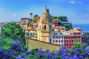 Window: Picturesque town of Vernazza, in the province of