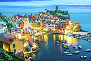 Window: Picturesque town of Vernazza, in the province of
