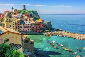Window: Picturesque town of Vernazza, in the province of