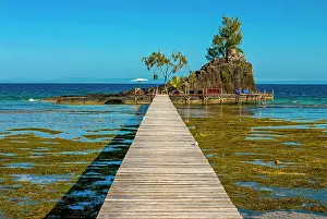 Pier: Pier to little islet on the coastline of the Island