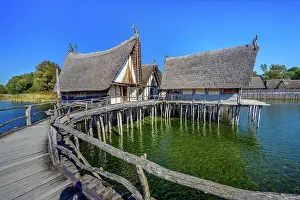 Typical: Pile dwellings on the shores of Lake Constance