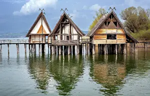 Pile: The pile village in Unteruhldingen on Lake Constance