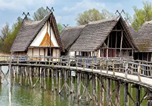 Pile: The pile village in Unteruhldingen on Lake Constance