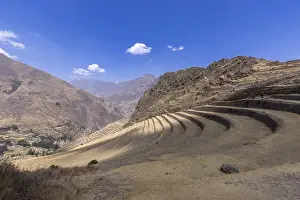 Hills: Pisac Inca Ruins, Ajachapata Terraces and scenic landscapes in Sacred Valley near Cusco