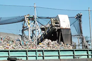 Recycling: Plastic on a Recycling Barge, newtown Creek, NYC