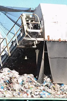 Recycling: Plastic on a Recycling Barge, newtown Creek, NYC