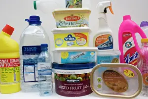 Packaging: Plastic - variety of household items in plastic packaging