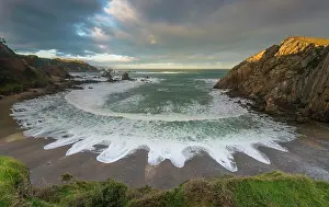 Loneliness: Playa del Silencio, cloudy atmosphere, Bay of Biscay