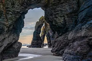 Bent: the Playa de las Catedrales Beach in Galicia in