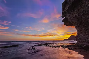 Cabo: Playa de Monsul - lava rock formations along the
