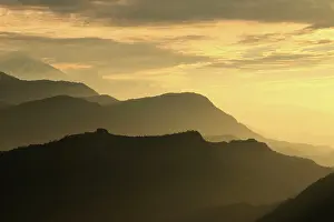 Himalayas: Pokhara mountains at dawn