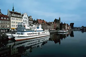 Restaurant: POLAND. Gdansk. View of the Old City pier