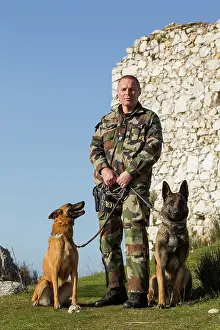 Herding: Policeman and dog specialized in track and defense