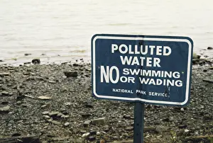 Text: Polluted Potomac River