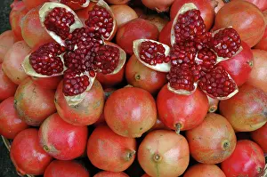 Jelly: Pomegranate: opened to show seeds within sweet jelly