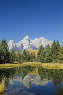 Tetons: Pond with Cathedral Range in the background, Schwabacher&, x2