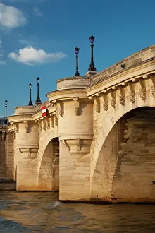 Lamp: Pont Neuf over River Seine, Paris, France