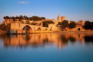 Rhone: Pont St Benezet over River Rhone with Palais