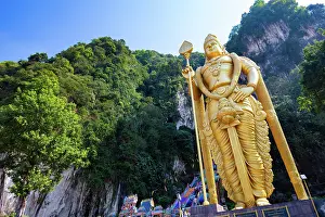 Limestone: The popular tourist attraction of Batu Caves which a