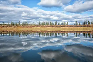Porcupine: Porcupine River clouds near the Gwich'in First Nation