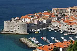 Croatia: Port of Old Town of Dubrovnik, southern Dalmatia