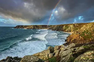 Waves: Porthcurno - From Logan rock - Cornwall - UK