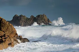 Breaking: Porthcurno - waves and seascape