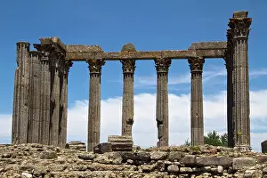 Alentejo: Portugal, Evora. The ruins of a Roman temple