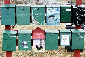 Letter: Post / Letter boxes - decorated, including one