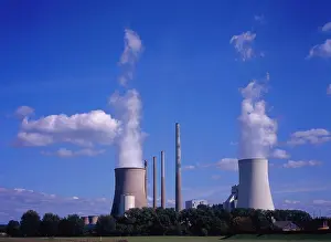Smoke: Power plant Staudinger, Nche Hanau Hesse, Germany