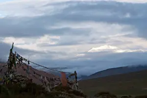 Flags: Prayer flags on a minor pass en route to Tso Kar basin