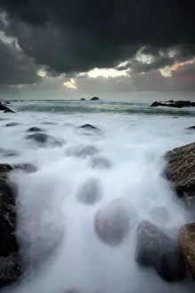 Cove: Priest Cove - seascape view looking to The Brisons