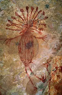 Aborigine: Primitive Aboriginal Rock Painting about 20 000 years b.p