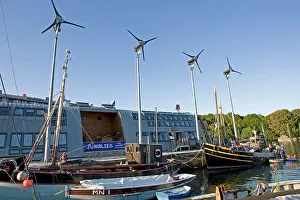Alongside: Proven wind turbines alongside harbour Penryn near