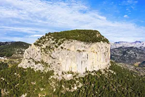 Serra: Puig d'Alaro, near Alaro, Serra de Tramuntana, aerial