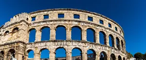 Dalmatia: Pula, Croatia - 27 October, 2021: view of the Pula