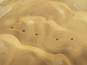 Dune: Quad bikes in the dunes of the Namib Desert in the vicinity of the coastal town of Swakopmund