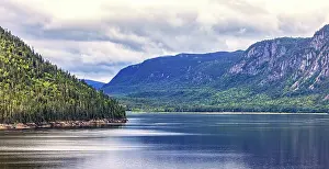 Sailing: Quebec, Saguenay, Canada. Saguenay River, sailing on river