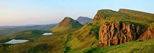 Quiraing: The Quiraing landscape - lake and rolling velvet
