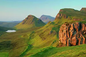 Quiraing: The Quiraing landscape - lake and rolling velvet