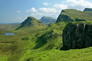 Quiraing: The Quiraing landscape - lake and rolling velvet