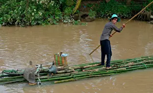Canal: Raft, canal between Sa Dec and Can Tho, Mekong Delta